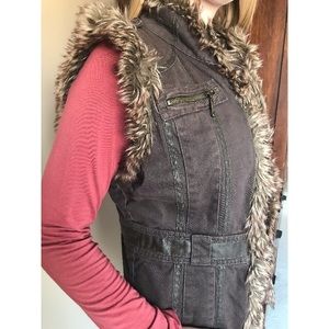 Beautiful Fur Vest with Embroidery